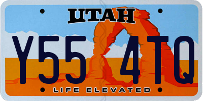 UT license plate Y554TQ