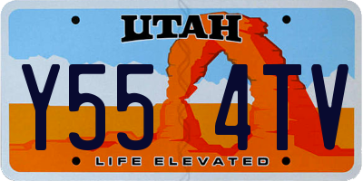 UT license plate Y554TV