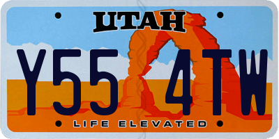 UT license plate Y554TW