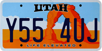 UT license plate Y554UJ