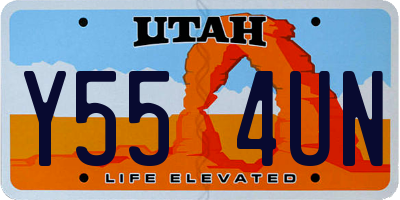 UT license plate Y554UN