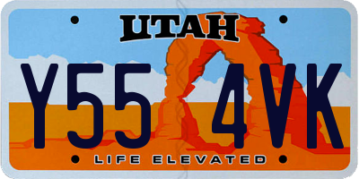 UT license plate Y554VK