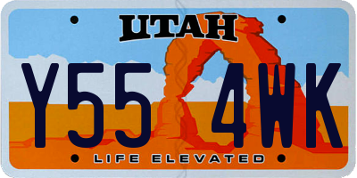 UT license plate Y554WK