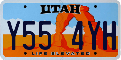 UT license plate Y554YH