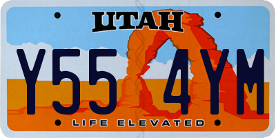 UT license plate Y554YM