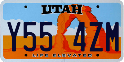 UT license plate Y554ZM