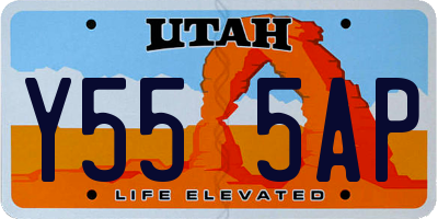 UT license plate Y555AP