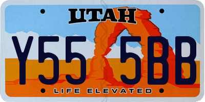 UT license plate Y555BB