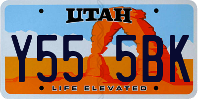 UT license plate Y555BK