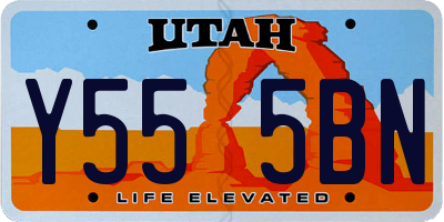 UT license plate Y555BN