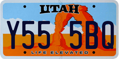 UT license plate Y555BQ