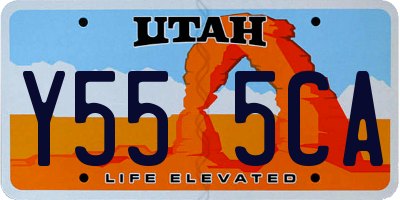 UT license plate Y555CA