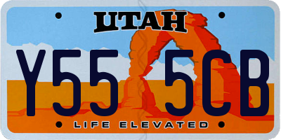 UT license plate Y555CB