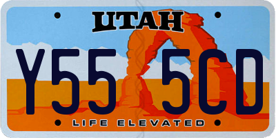 UT license plate Y555CD
