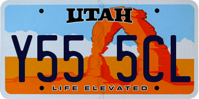 UT license plate Y555CL
