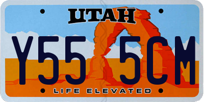 UT license plate Y555CM