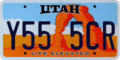 UT license plate Y555CR