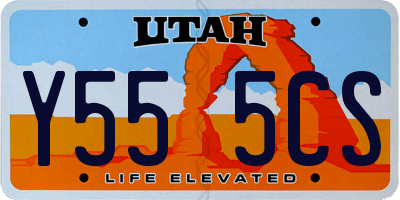 UT license plate Y555CS