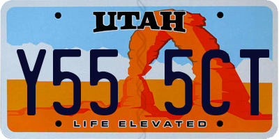 UT license plate Y555CT