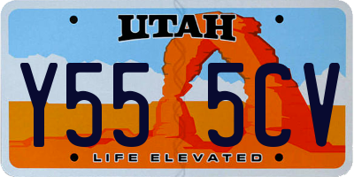 UT license plate Y555CV