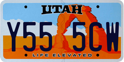 UT license plate Y555CW