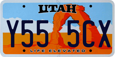 UT license plate Y555CX