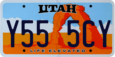 UT license plate Y555CY