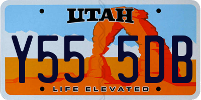 UT license plate Y555DB