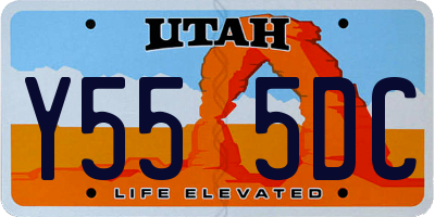 UT license plate Y555DC