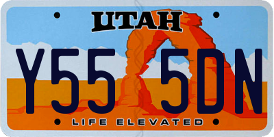 UT license plate Y555DN