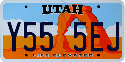 UT license plate Y555EJ
