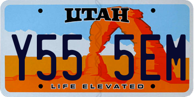 UT license plate Y555EM