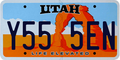 UT license plate Y555EN