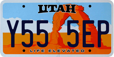 UT license plate Y555EP