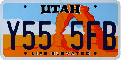 UT license plate Y555FB