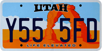 UT license plate Y555FD