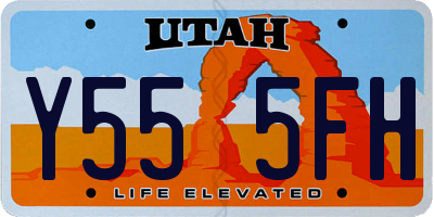 UT license plate Y555FH