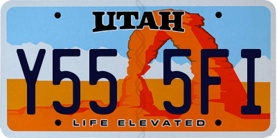 UT license plate Y555FI