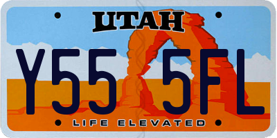 UT license plate Y555FL