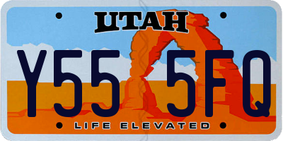 UT license plate Y555FQ