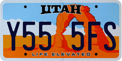 UT license plate Y555FS