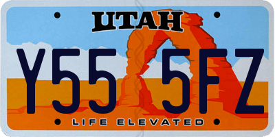 UT license plate Y555FZ