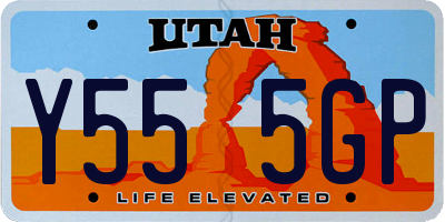 UT license plate Y555GP