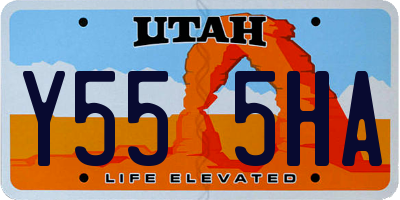UT license plate Y555HA