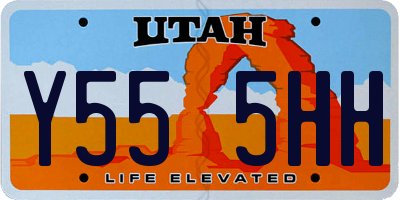 UT license plate Y555HH