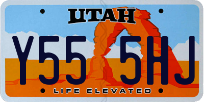 UT license plate Y555HJ