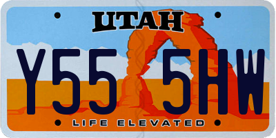 UT license plate Y555HW