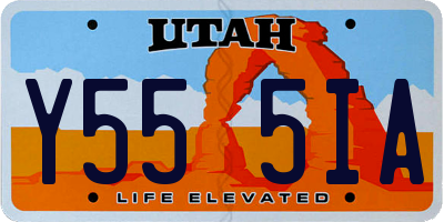 UT license plate Y555IA