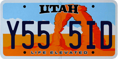 UT license plate Y555ID
