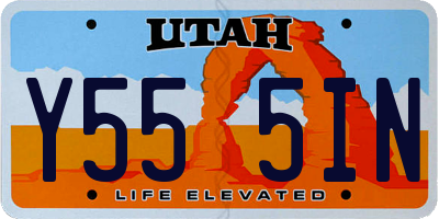 UT license plate Y555IN